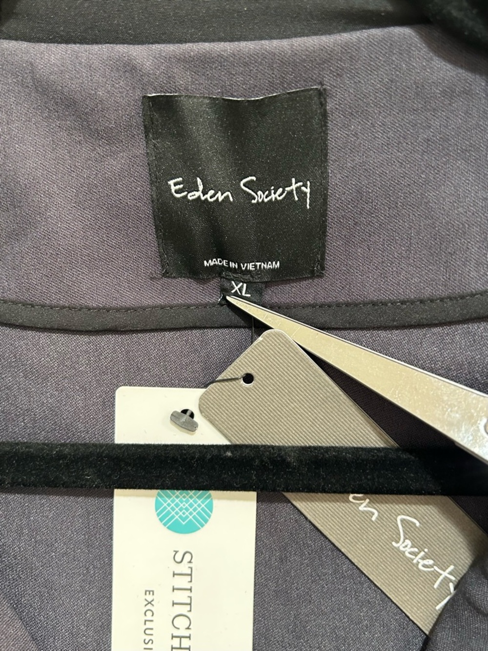 Eden Society Cinched Waist Hooded Cargo Anorak Jacket Charcoal Grey Size XL NWT - Picture 4 of 10